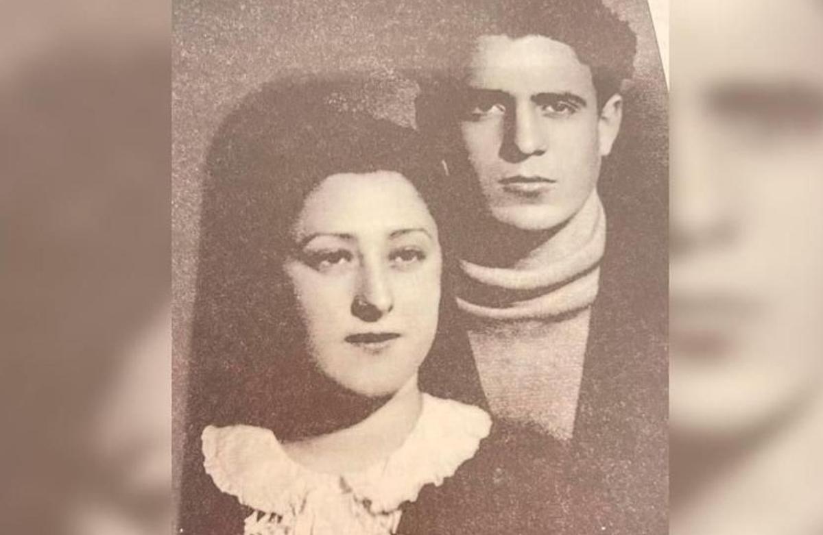 Ángel Lago y Nieves Cuesta, poco después de casarse