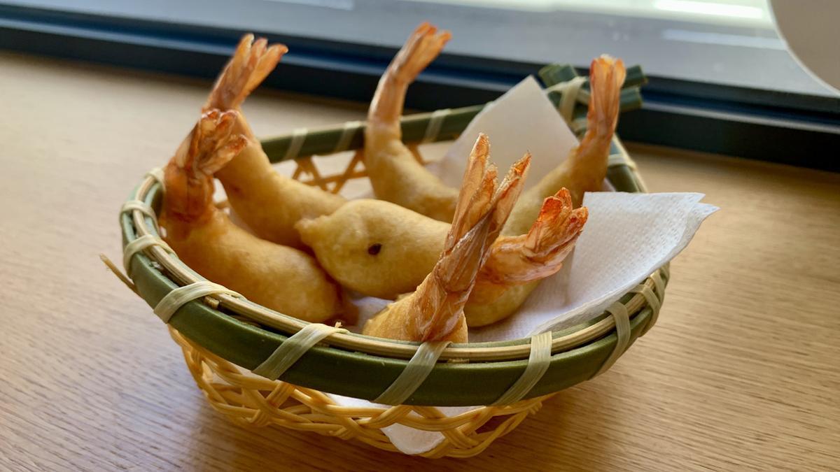 Las gambas a la gabardina del restaurante Zascandil (Gijón). Las gambas a la gabardina del restaurante Zascandil (Gijón).