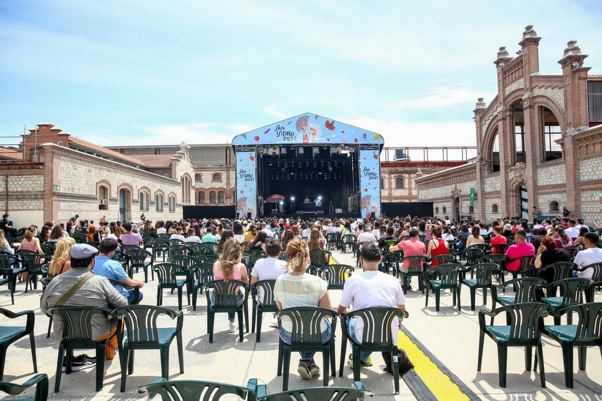 Vista general del concierto de Don Patricio en Matadero el 16 de mayo de 2021, con motivo del Día de San Isidro.
