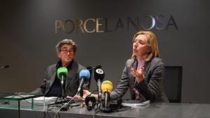 Héctor Colonques y María José Soriano durante la rueda de prensa.