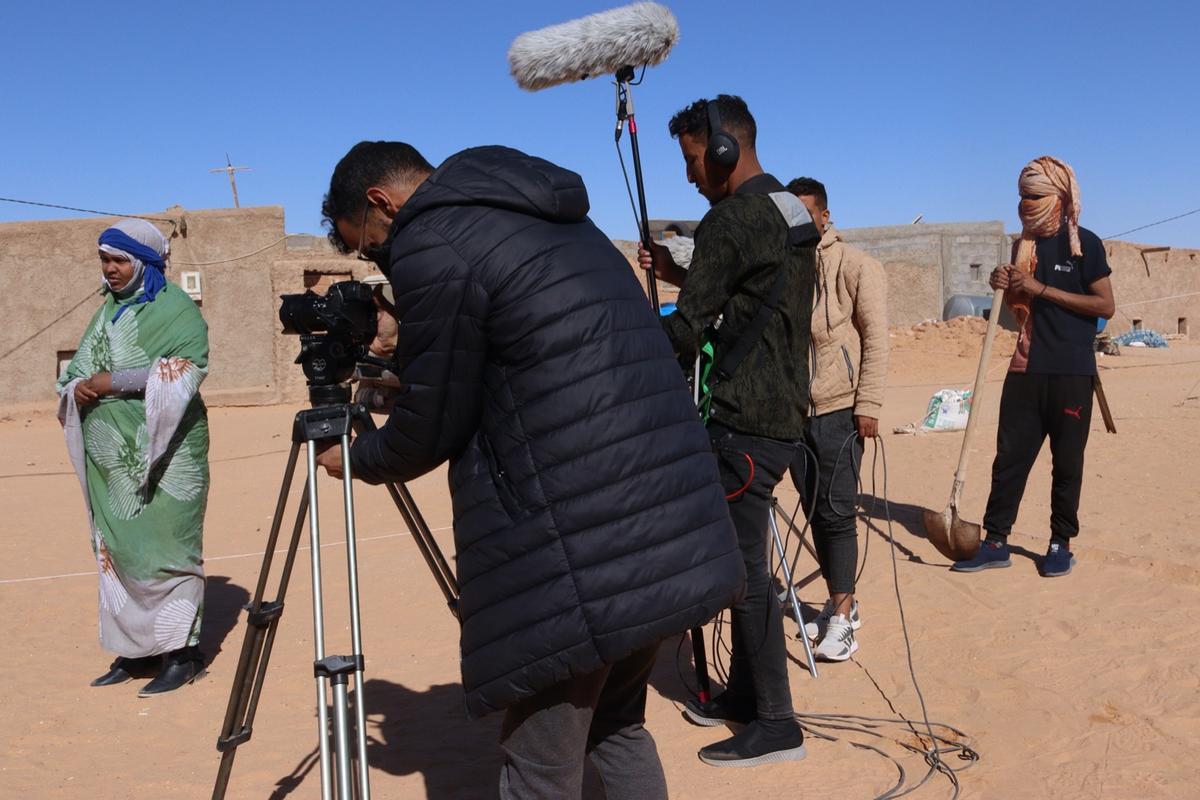 Cineastas de la Escuela de cine saharaui Abidin Kaid Saleh
