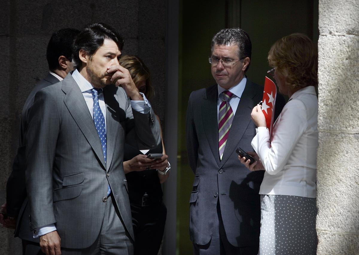 Esperanza Aguirre, Ignacio González y Francisco Granados, en una imagen de 2008. 