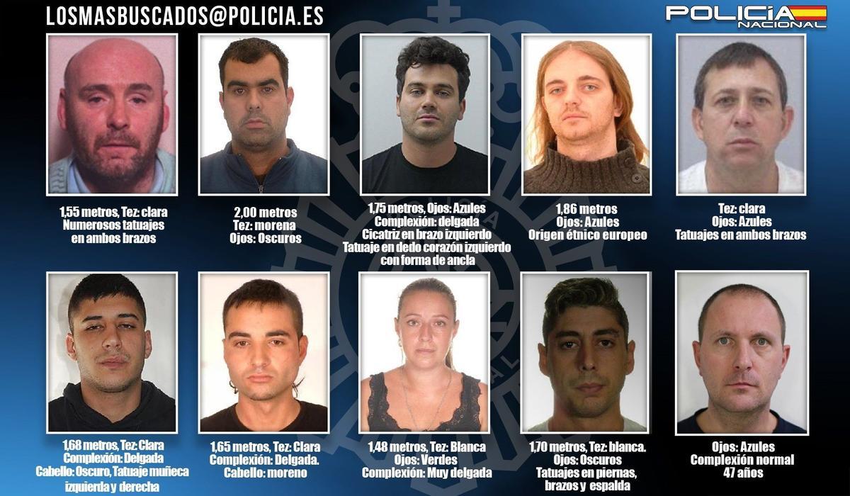 Un asesino inglés, el mayor falsificador de moneda de España o una proxeneta: estos son los diez delincuentes más buscados