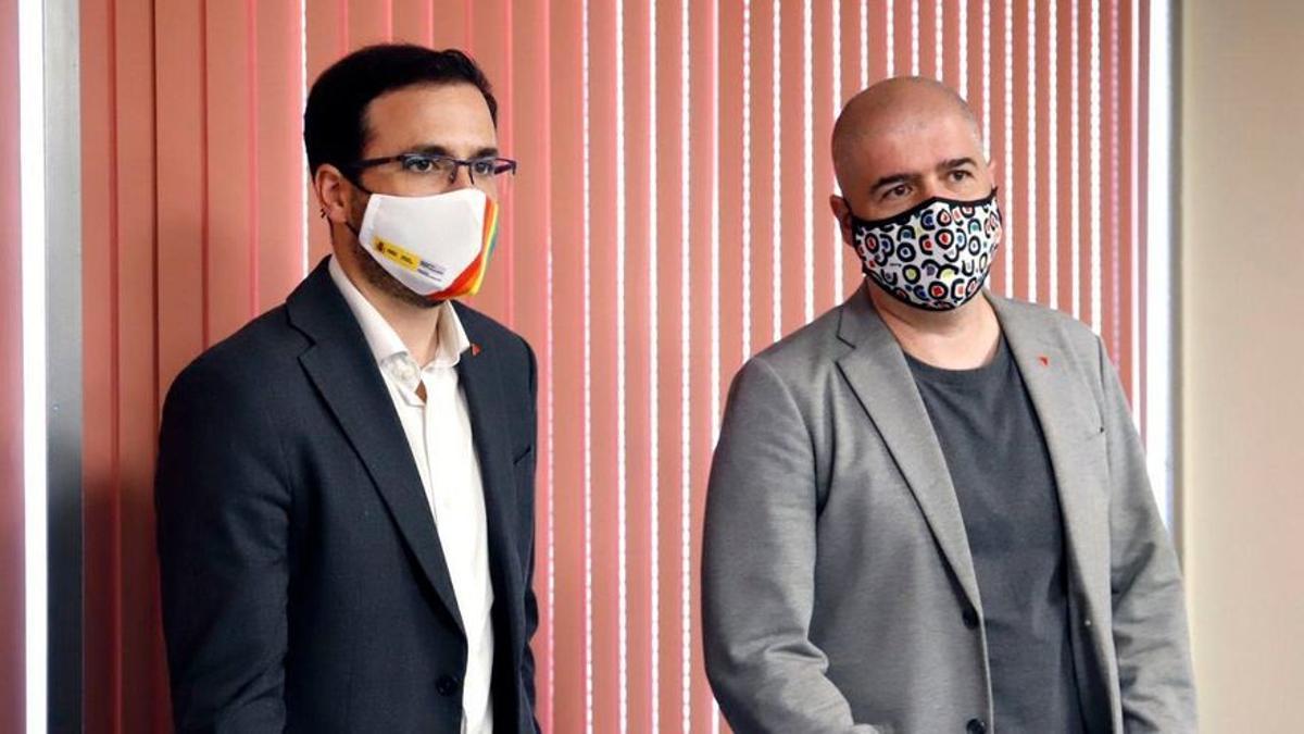Alberto Garzón y Unai Sordo. Alberto Garzón y Unai Sordo.