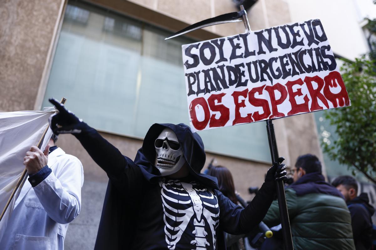 Protestas de médicos de urgencias en Madrid