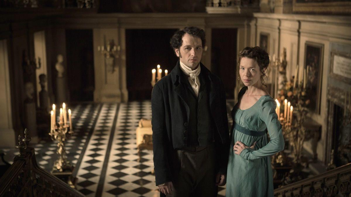 Matthew Rhys (Darcy) y Elizabeth (Anna Maxwell Martin) en ’La muerte llega a Pemberley’.
