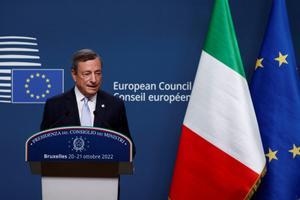 Mario Draghi durante su intervención en la cumbre de líderes de la UE en Bruselas.