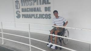 Diego en una imagen tomada este miércoles en el Hospital Nacional de Parapléjicos de Toledo.