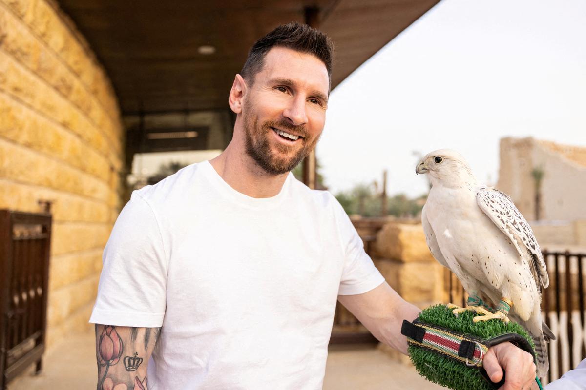 FILE PHOTO: Lionel Messi visits Saudi Arabia