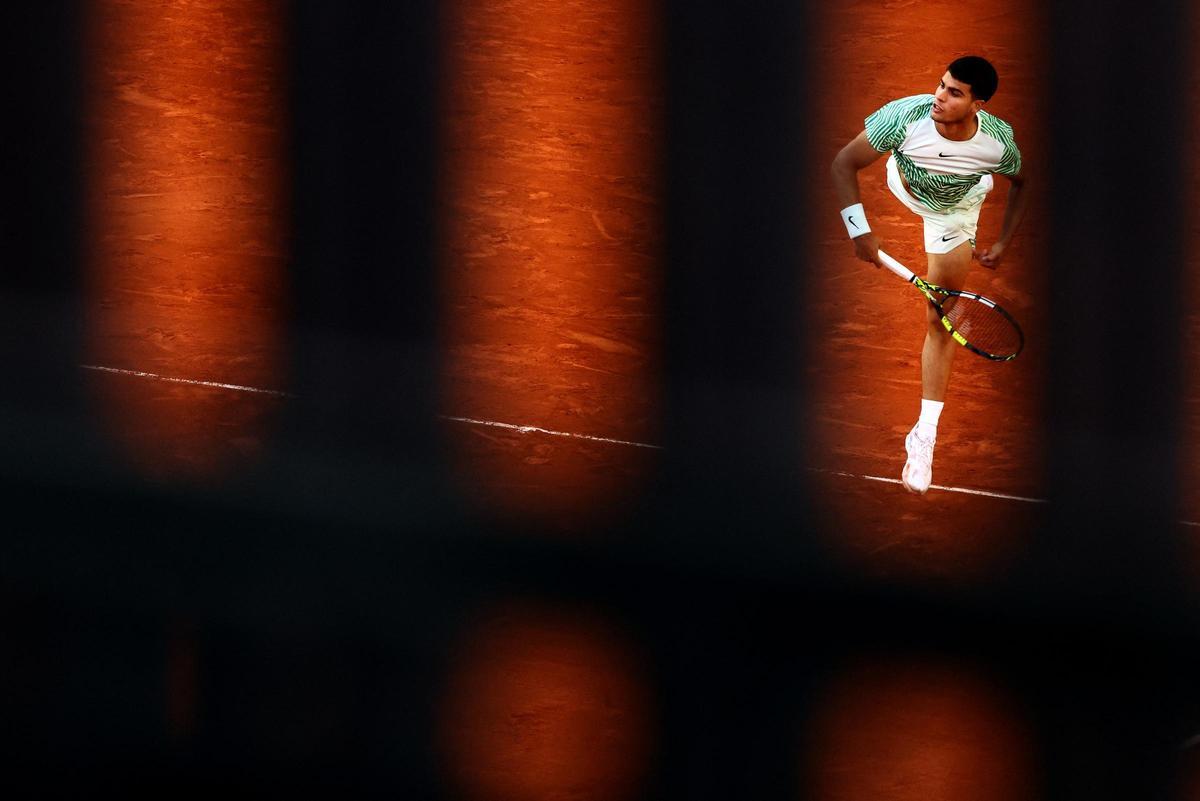 Carlos Alcaraz en Roland Garros. Carlos Alcaraz en Roland Garros.