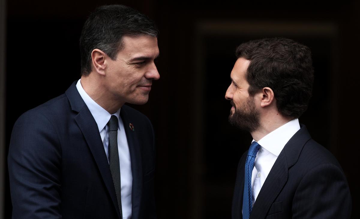 Pedro Sánchez y Pablo Casado. Pedro Sánchez y Pablo Casado.