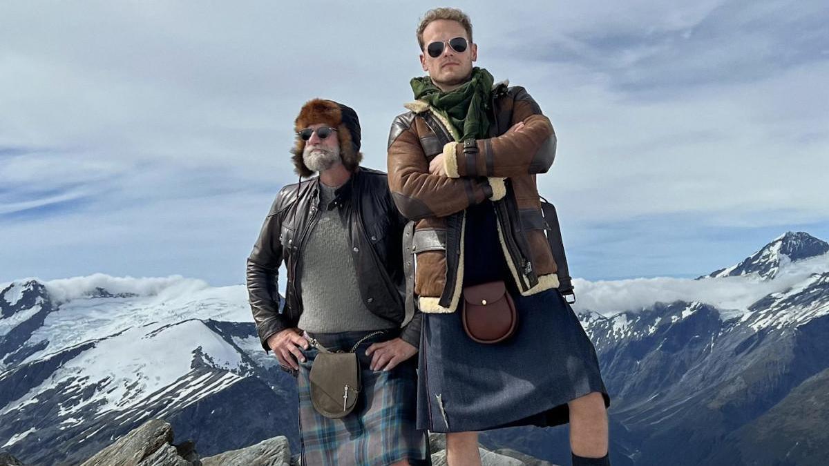 Sam Heughan from ‘Outlander’ tours New Zealand, Southern Hemisphere Scotland, ‘Men in Gilts’