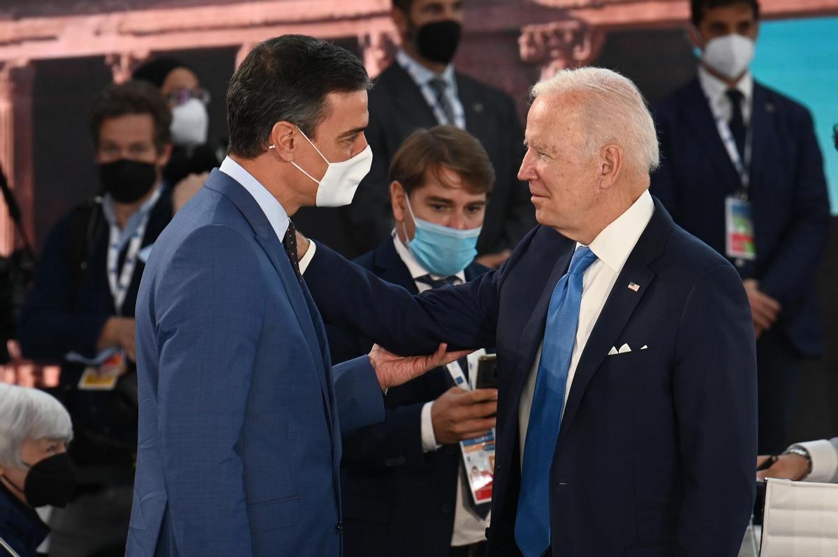 Pedro Sánchez y Joe Biden en una imagen de archivo.