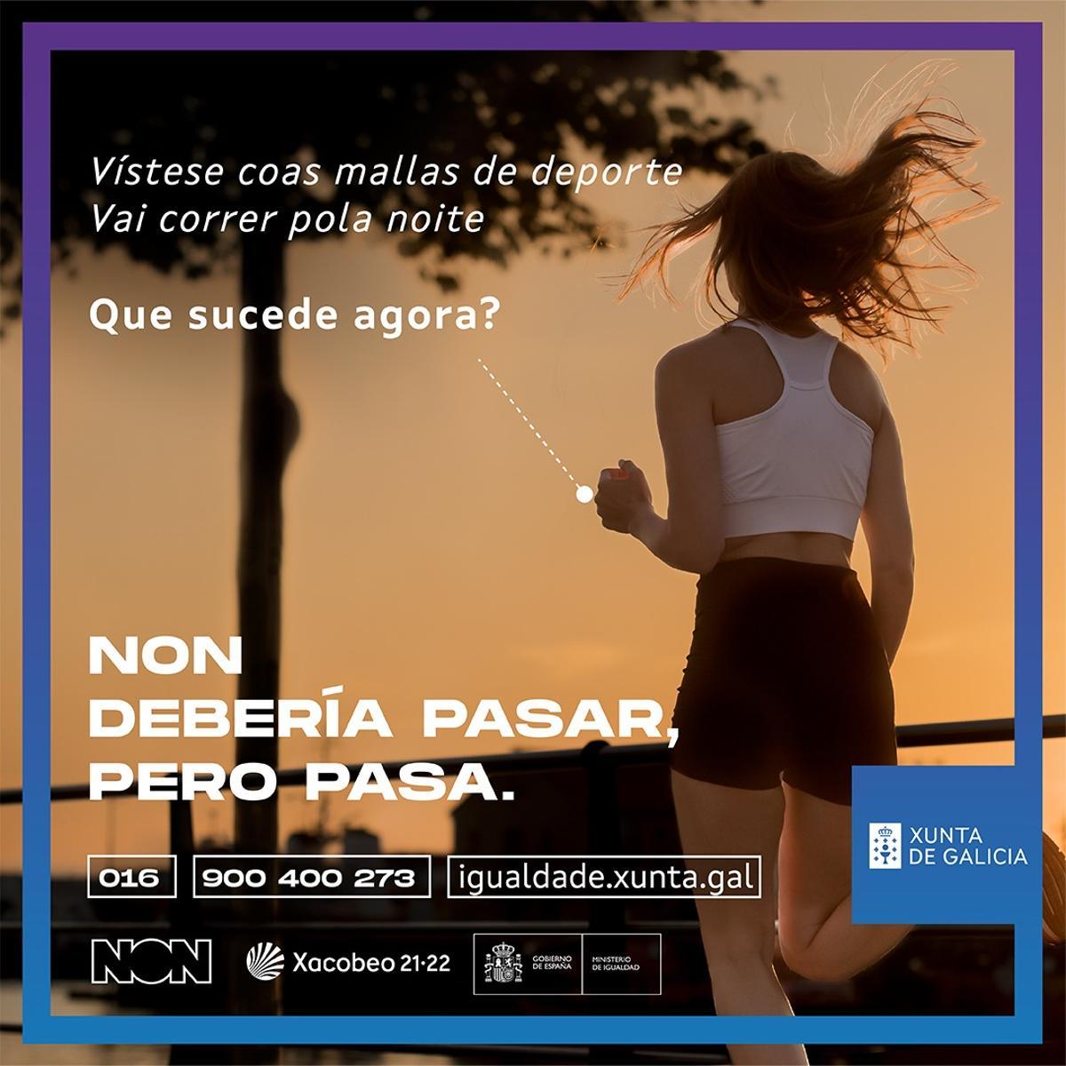 Imagen de la cuenta de Twitter de la Xunta de la campaña publicitaria del Gobierno gallego contra la violencia de género. EFE