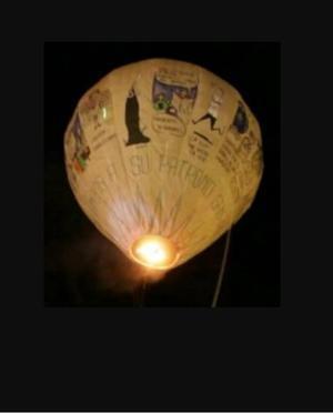 Betanzos lanza el globo de papel más grande del mundo