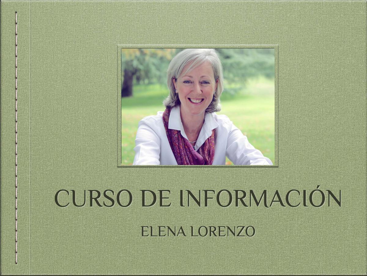 Folleto del curso de formación de Elena Lorenzo.