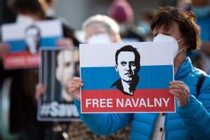 Manifestación en Alemania para reclamar la liberación en Rusia del opositor Alexei Navalni, en una imagen de archivo.