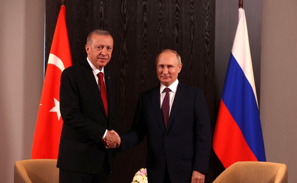 El presidente ruso, Vladímir Putin, y su homólogo turco, Recep Tayyip Erdogan.