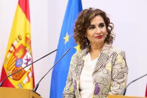 La ministra de Hacienda y vicesecretaria general del PSOE, María Jesús Montero, de visita oficial este miércoles en Cantabria. 