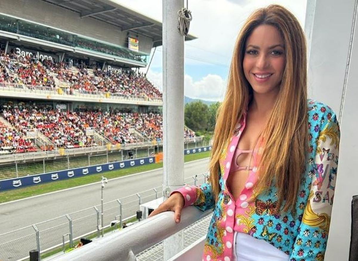 Shakira, en el Gran Premio de España de F1.