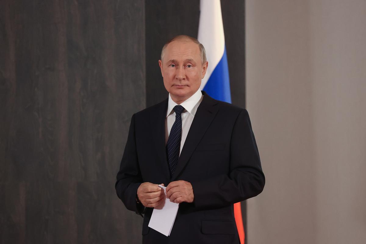 Samarcanda, Uzbekistán. 14 de septiembre de 2022.- Putin en la reunión de la Organización de Cooperación de Shanghái