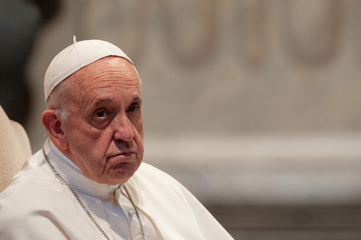 El Papa Francisco hablando durante la reunión, el 9 de mayo de 2019, con la diócesis de Roma en la Basílica de San Juan de Letrán en Roma.