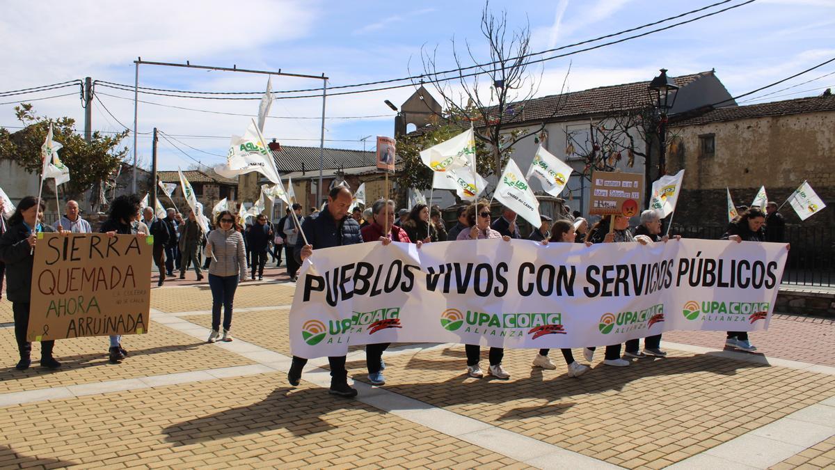 Manifestación en Ferreras de Arriba (Zamora).