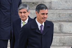 Presidente del Gobierno Pedro Sánchez  y el  presidente del Constitucional González-Trevijano