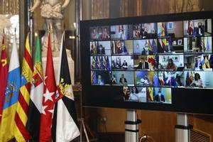 Dirigentes autonómicos en una de las conferencias de presidentes realizadas por el Gobierno.  