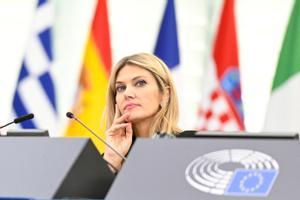 La ya ex vicepresidenta del Parlamento Europeo, la socialista Eva Kaili, implicada en el ’Qatargate’, el pasado mes de noviembre. 