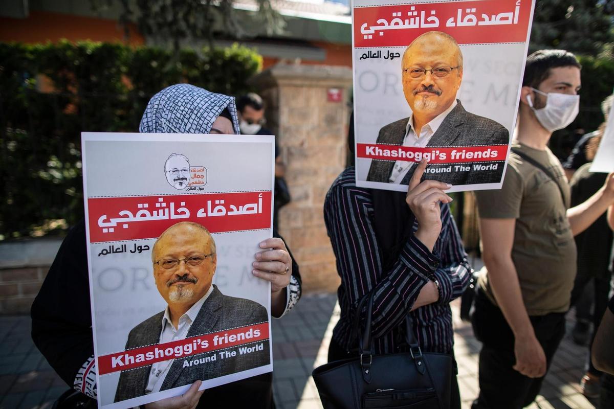 Manifestación por el asesinato de Khashoggi. 