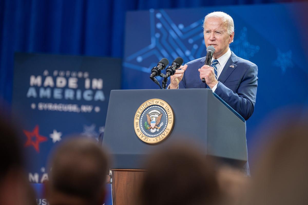 Joe Biden, durante un discurso en Estados Unidos