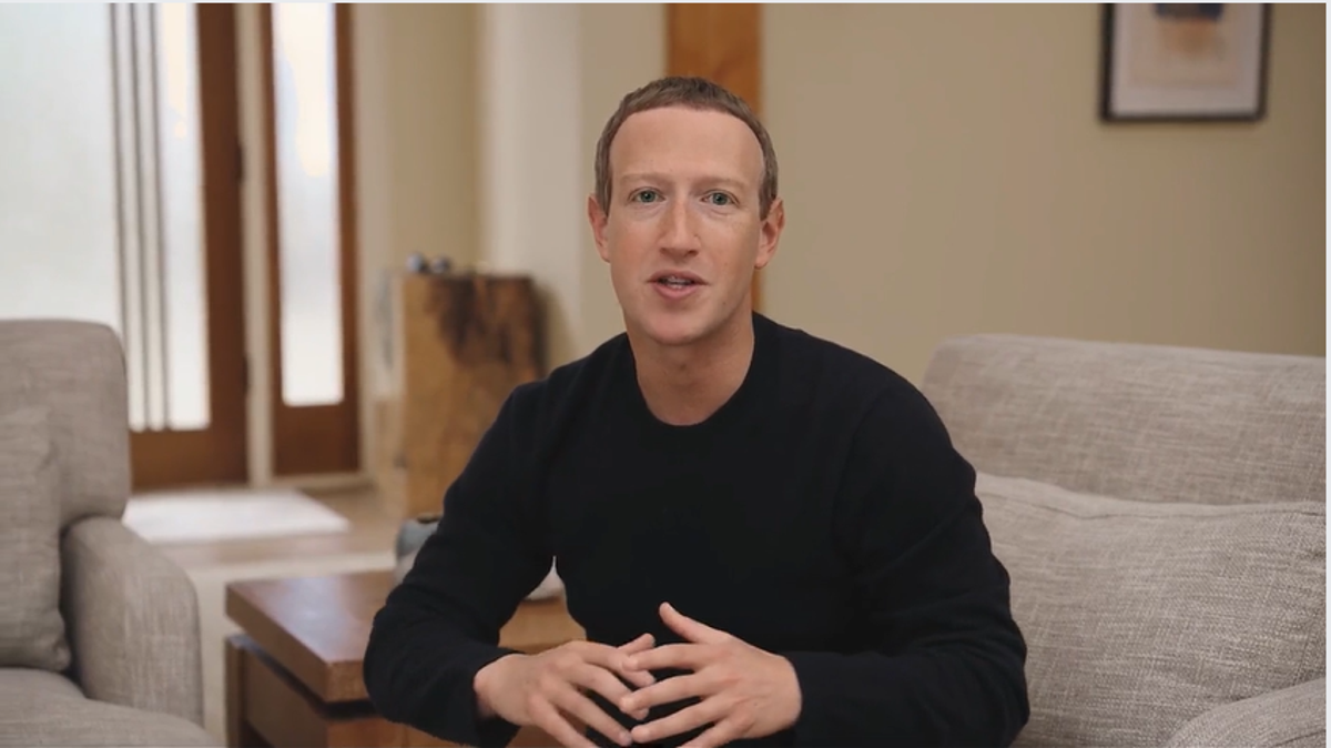 Mark Zuckerberg, creador y CEO de Facebook, en una imagen de la presentación que ha hecho en el evento en su evento Facebook Connect 2021.