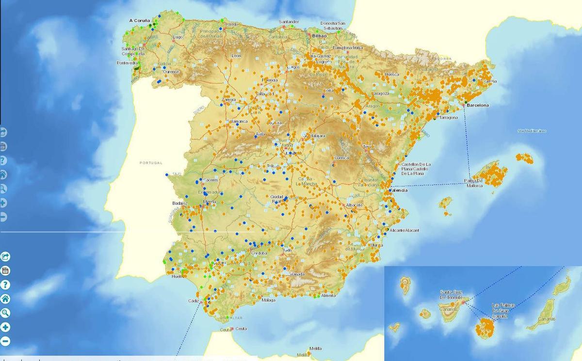Este es el mapa de la contaminación por nitratos en España