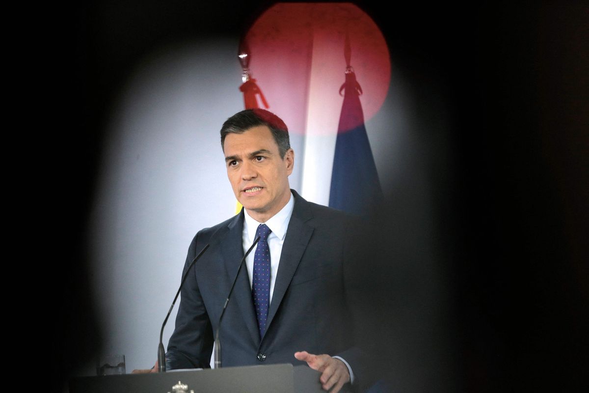 El presidente del Gobierno, Pedro Sánchez, en una comparecencia. El presidente del Gobierno, Pedro Sánchez, en una comparecencia.