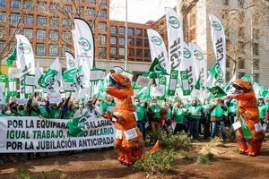 Una manifestación del sindicato CSIF el pasado mes de febrero, en Madrid.