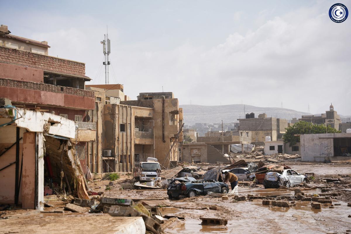 Daños materiales por las inundaciones en la ciudad de Derna, en el este de Libia, a causa del paso de la tormenta Daniel Daños materiales por las inundaciones en la ciudad de Derna, en el este de Libia, a causa del paso de la tormenta Daniel
