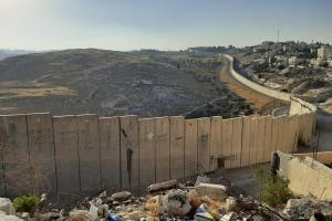 El muro de separación israelí, en las afueras de Jerusalén.