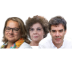 Meri Pita, Gloria Elizo y Eduardo Santos